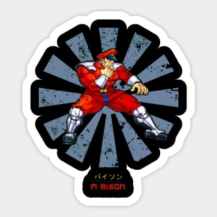 M Bison Retro Japanese Street Fighter Sticker